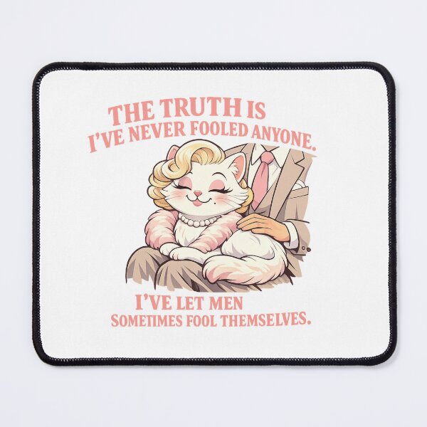 Item preview, Marilyn Monroe Inspired Funny Cat Art – The Truth Is I've Never Fooled Anyone Quote | Funny Vintage Cat Art | Pastel Cartoon designed and sold by Donsean22.