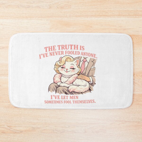 Item preview, Marilyn Monroe Inspired Funny Cat Art – The Truth Is I've Never Fooled Anyone Quote | Funny Vintage Cat Art | Pastel Cartoon designed and sold by Donsean22.