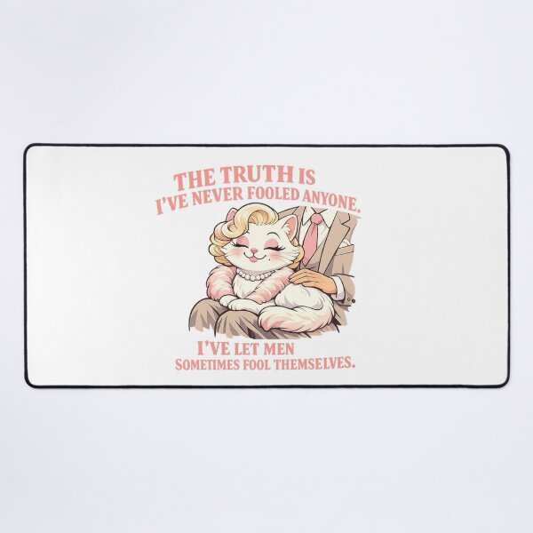 Item preview, Marilyn Monroe Inspired Funny Cat Art – The Truth Is I've Never Fooled Anyone Quote | Funny Vintage Cat Art | Pastel Cartoon designed and sold by Donsean22.