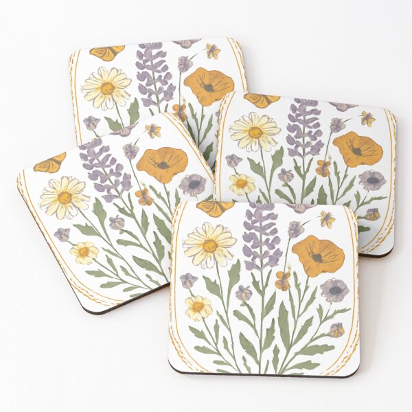 Item preview, wildflower botanical scene designed and sold by little1999.