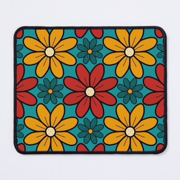 Item preview, Green, Red and Yellow Vintage Flowers Design 96 designed and sold by StefanStudioArt.