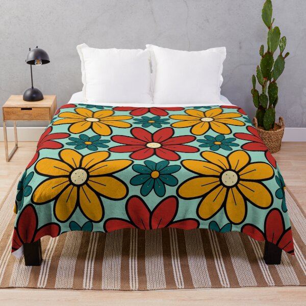 Item preview, Green, Red and Yellow Vintage Flowers Design 94 designed and sold by StefanStudioArt.