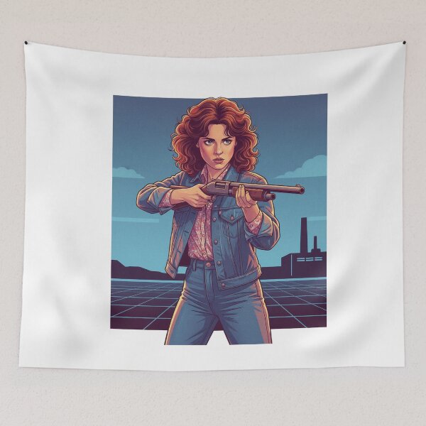 Item preview, Young Woman - Shotgun and Retro Style Determined designed and sold by AnimeShin.