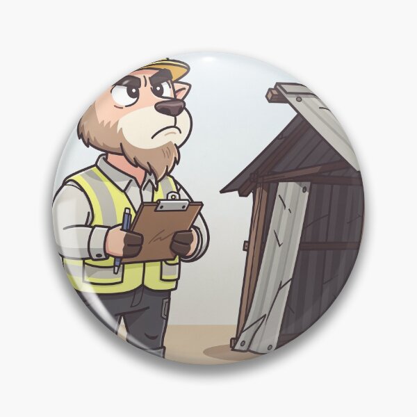Item preview, Goat Building Inspector Condemns the Shed Funny Art designed and sold by PictorialWhimsy.