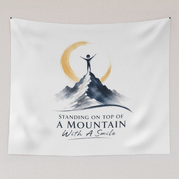 Item preview, Standing On Top Of A Mountain With A Smile  designed and sold by Amsterdam Shop.