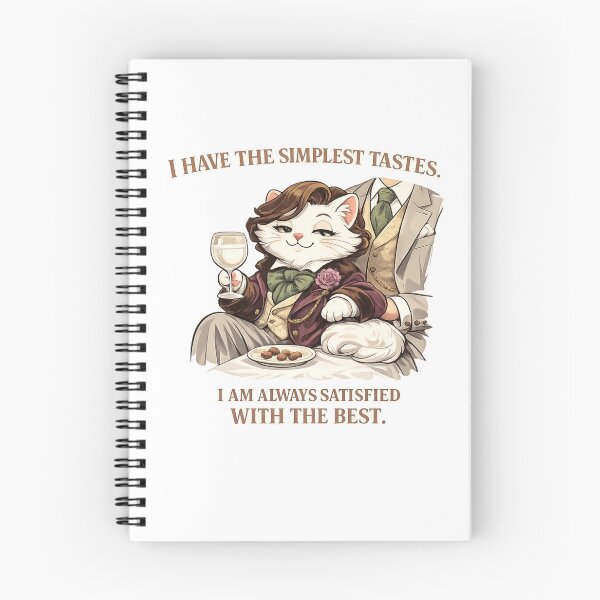 Item preview, Oscar Wilde Cat – I Have the Simplest Tastes Quote | Dandy Cat with Milk | Literary Cat Art designed and sold by Donsean22.