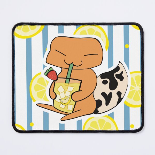 Item preview, Tangy the Leopard Gecko Strawberry Lemonade Pattern Print designed and sold by Tangy Doodles.