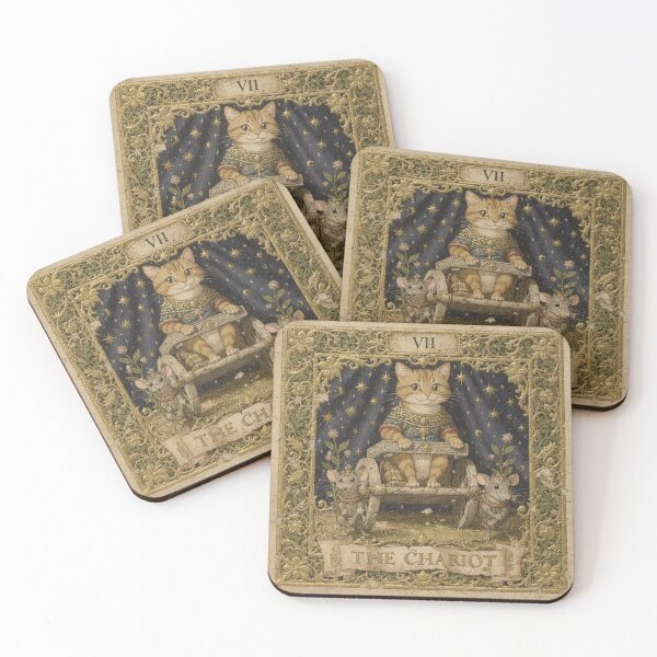Item preview, The Chariot - Tarot Cat designed and sold by PictorialWhimsy.