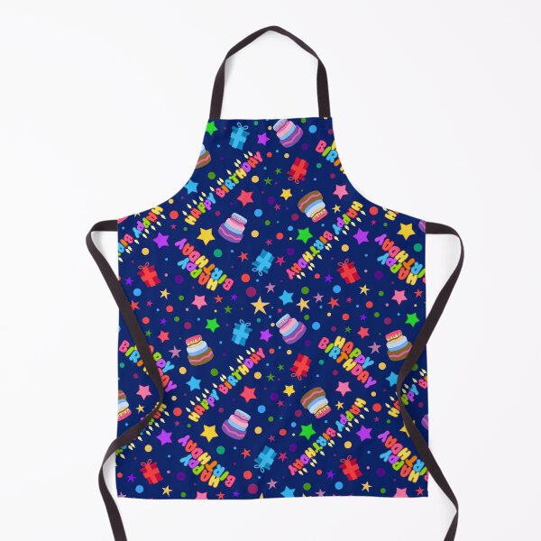 Item preview, Happy Birthday Party Fun Colorful Elements Seamless Pattern (Blue) designed and sold by Liron Peer's Magical Store.