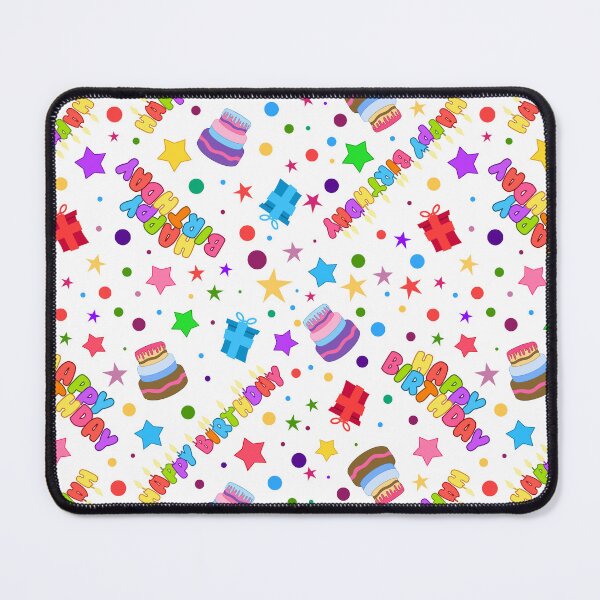Item preview, Happy Birthday Party Fun Colorful Elements Seamless Pattern (White) designed and sold by Liron Peer's Magical Store.
