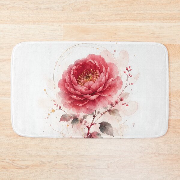 Item preview, Elegant Pink Peony Watercolor Botanical Floral Art designed and sold by ManJiangHong.