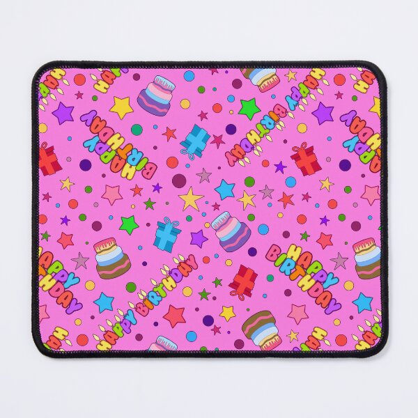 Item preview, Happy Birthday Party Fun Colorful Elements Seamless Pattern (Pink) designed and sold by Liron Peer's Magical Store.