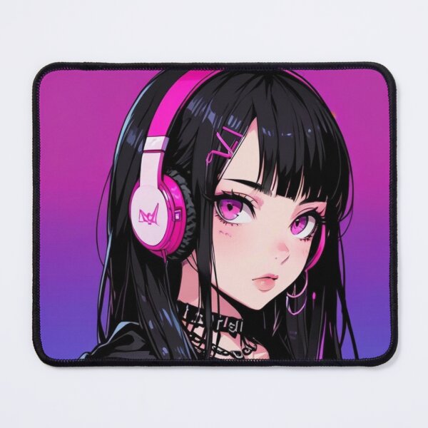Item preview, Cyber Anime Girl Black and Pink Design designed and sold by AnimDream .