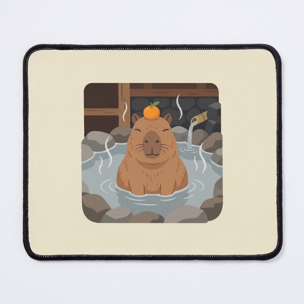 Item preview, Cute Zen Carpincho Capybara Hot Spring designed and sold by DuckOddity.