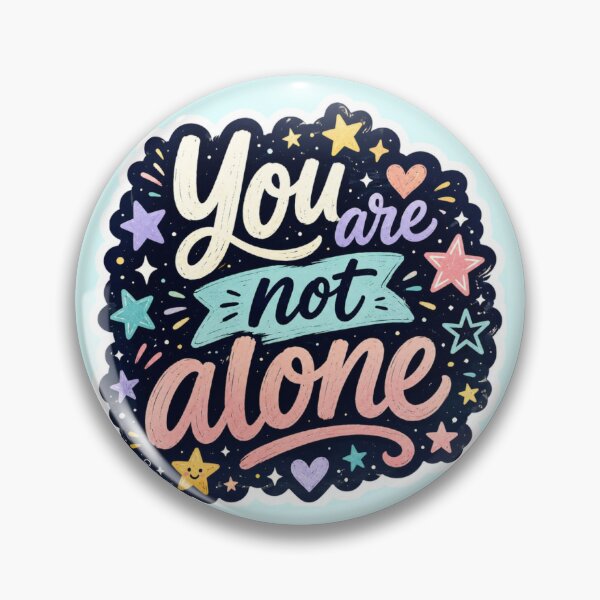 Item preview, You Are Not Alone Sticker | Mental Health Awareness | Positive Affirmation Vinyl Sticker | Self-Love & Anxiety Support Gift designed and sold by Softbear Atelier.