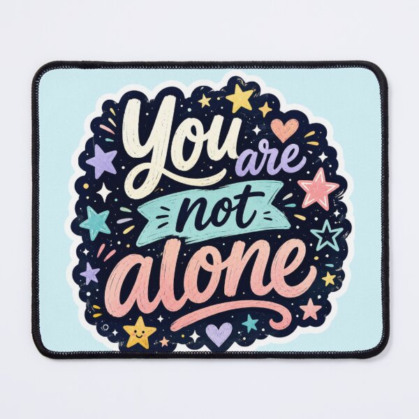 Item preview, You Are Not Alone Sticker | Mental Health Awareness | Positive Affirmation Vinyl Sticker | Self-Love & Anxiety Support Gift designed and sold by Softbear Atelier.