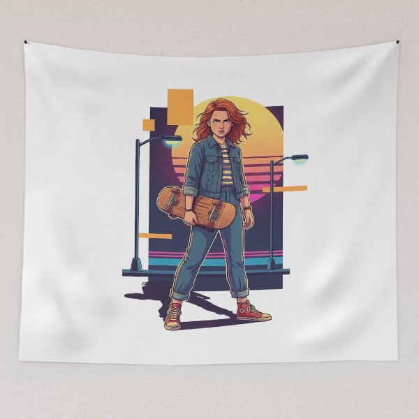 Item preview, Young Woman - Skateboard and Red Hair Determined designed and sold by AnimeShin.