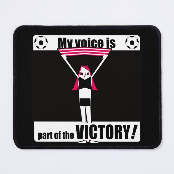 Item preview, Female Soccer Fan Silhouette — Passionate Supporter Art(WHITE) designed and sold by R-T-Gracie.