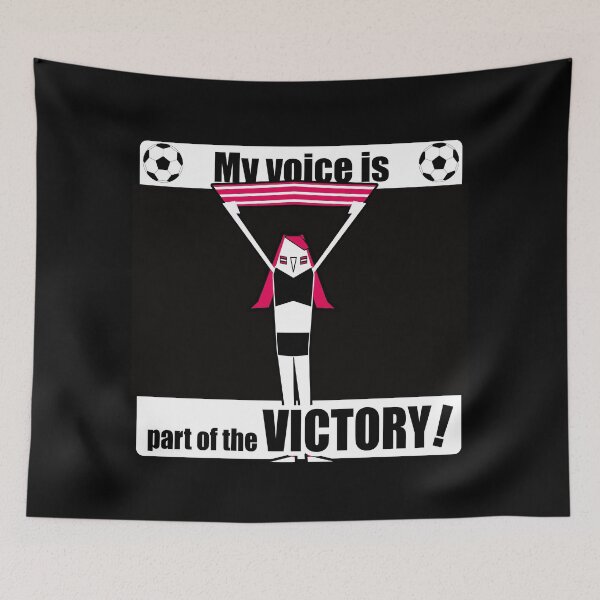 Item preview, Female Soccer Fan Silhouette — Passionate Supporter Art(WHITE) designed and sold by R-T-Gracie.