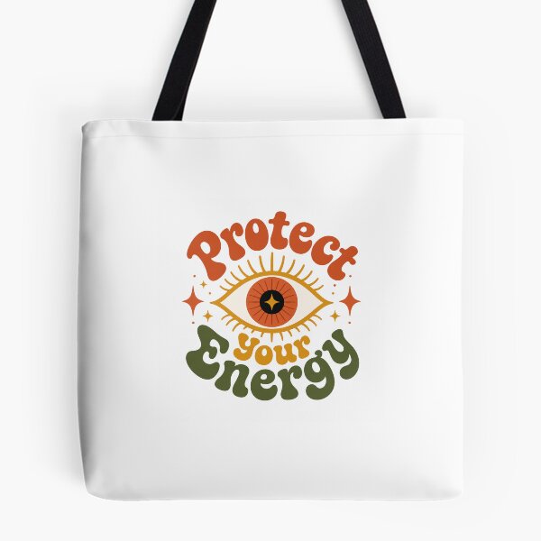 Item preview, Groovy Retro Protect Your Energy Single Sticker - Cute Third Eye Mindfulness Decal designed and sold by SlapHappyArt.