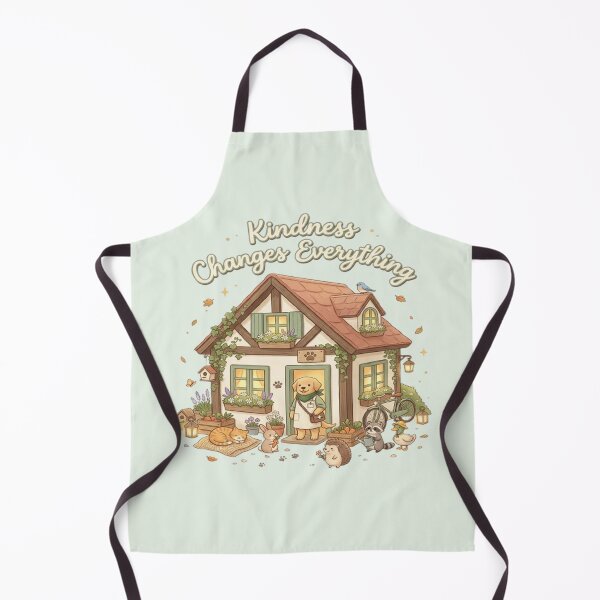Item preview, Kindness Changes Everything | Tiny Animal Rescue Cottage | Cute World Animal Day Sticker designed and sold by CreativeNest Prints.