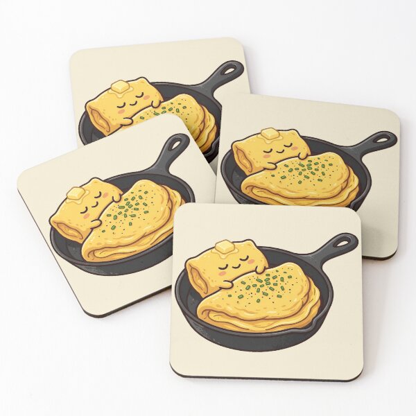 Item preview, Cute Sleeping Omelette Breakfast Humour designed and sold by DuckOddity.