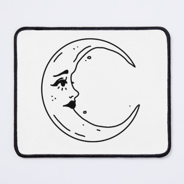 Item preview, Crescent Moon Face Line Art Print | Celestial Boho Design | Minimalist Aesthetic Gift designed and sold by The-SilentPlace.