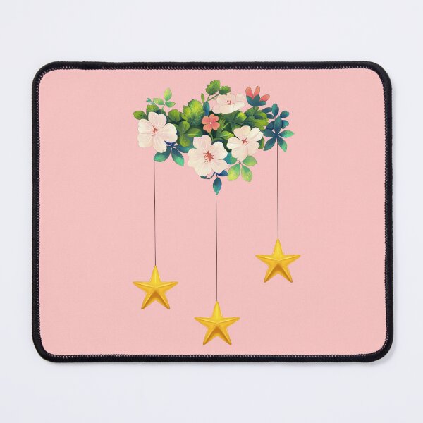 Item preview, Cottagecore Wildflowers Hanging Gold Stars designed and sold by SolutionsArt.