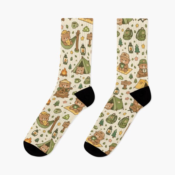 Item preview, Teddy Bear Camping Pattern designed and sold by Soft Berry Studio.