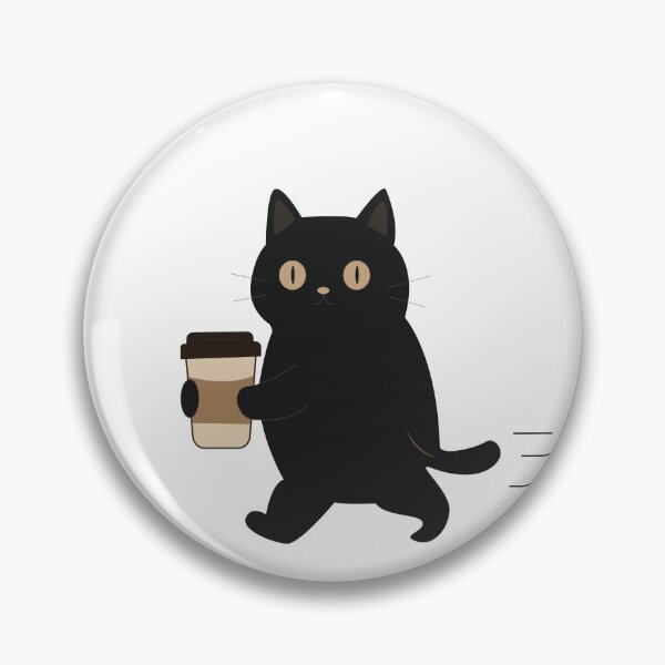 Item preview, Black Cat and Coffee Cute Minimalist Vector Collection Set designed and sold by TatinkaArtskill.