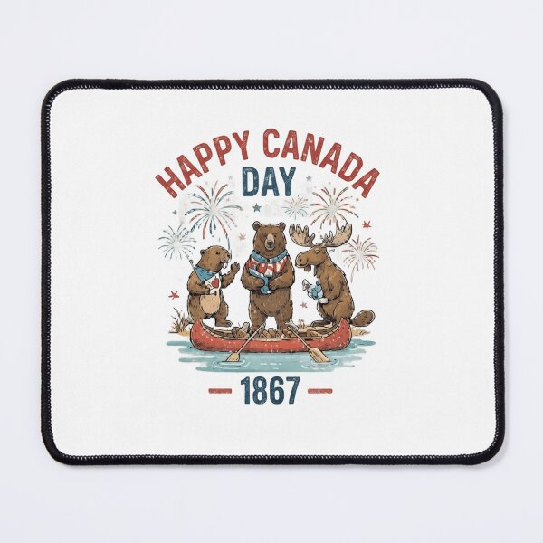 Item preview, Retro Happy Canada Day 1867 Wildlife Celebration designed and sold by InspiredCreatives.