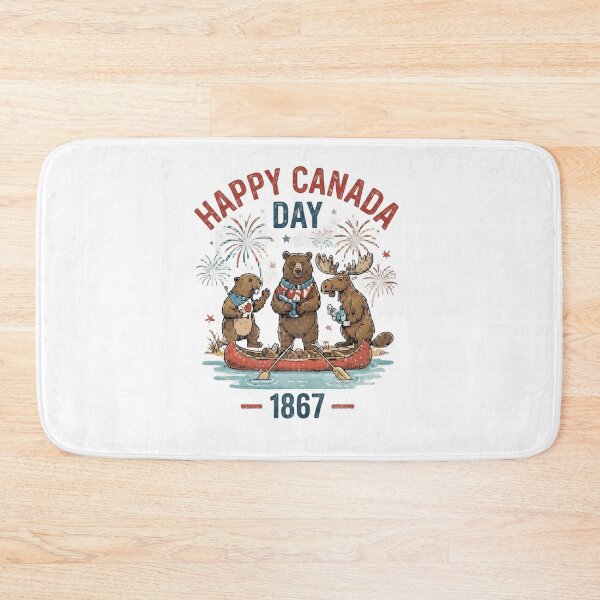 Item preview, Retro Happy Canada Day 1867 Wildlife Celebration designed and sold by InspiredCreatives.