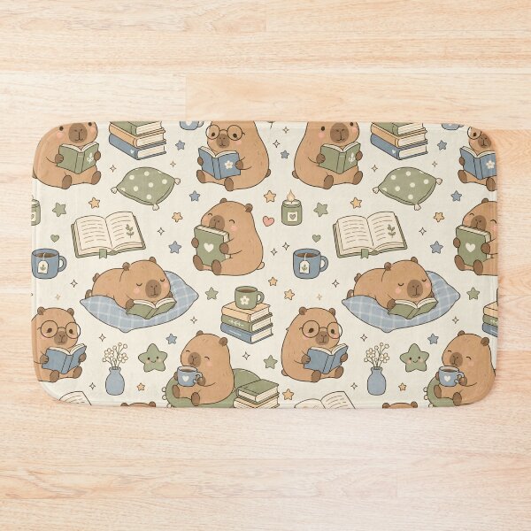 Item preview, Capybara Reading Pattern designed and sold by Soft Berry Studio.