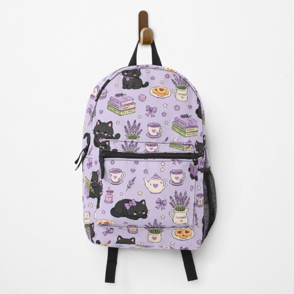 Item preview, Black Cat Lavender Pattern designed and sold by Soft Berry Studio.