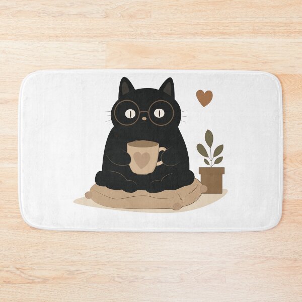 Item preview, Black Cat and Coffee Cute Minimalist Vector Collection Set designed and sold by TatinkaArtskill.