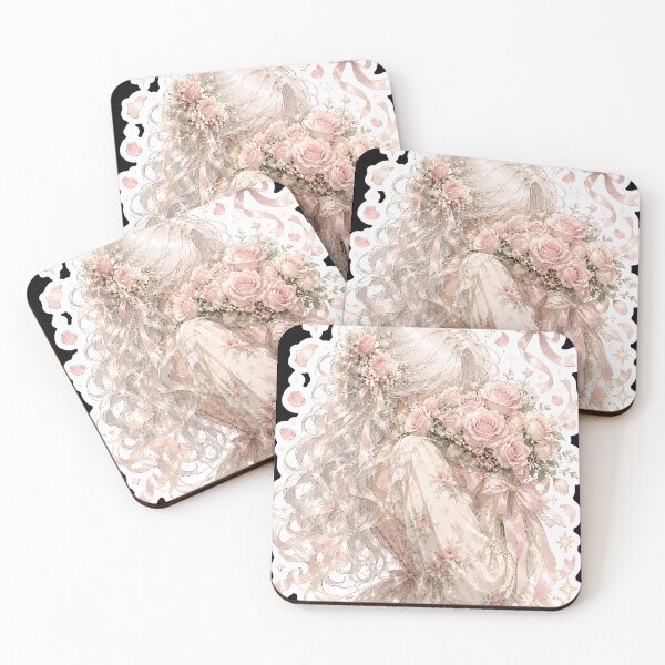 Item preview,  Dreamy Floral Hidden Face Anime Girl Sticker designed and sold by vibeartstudio99.