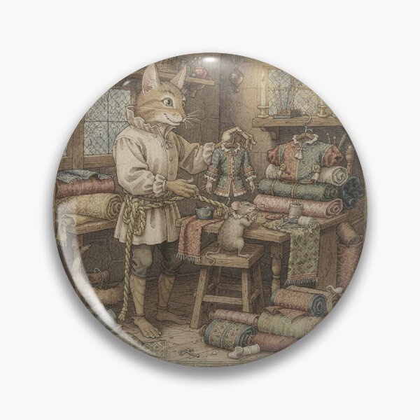 Item preview, Medieval Cat Tailor Measuring a Mouse Manuscript Art designed and sold by PictorialWhimsy.
