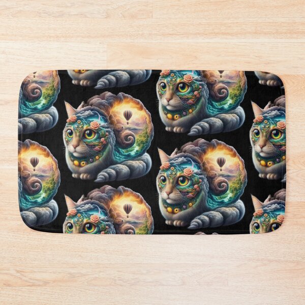 Item preview, Subconscious Journey – Psychedelic Snail Cat and River Valley designed and sold by LujziWorld.