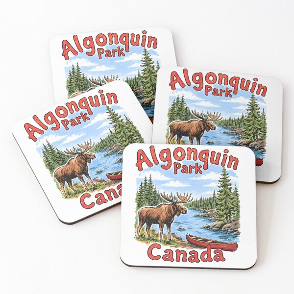 Item preview, Algonquin Park Canada Lake Cute Moose designed and sold by HowToCanadian.