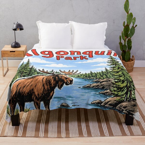 Item preview, Algonquin Park Canada Lake Cute Moose designed and sold by HowToCanadian.