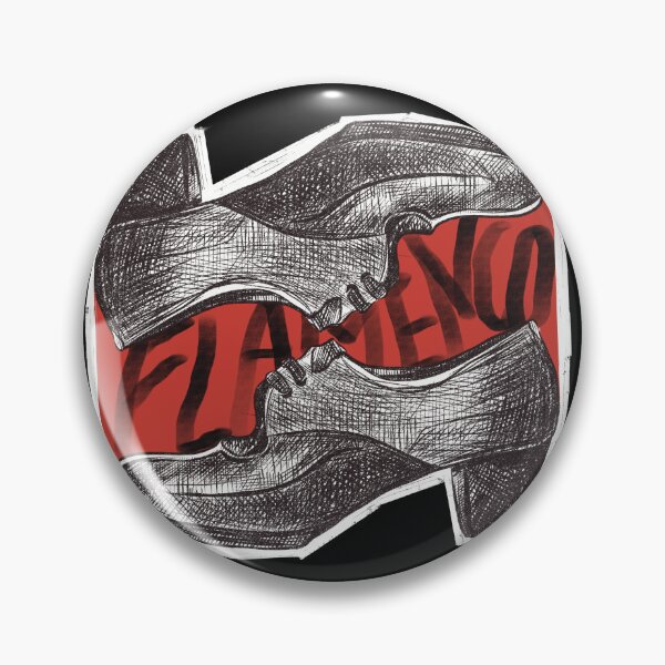 Item preview, Flamenco Shoes – bold hand‑drawn sketch on red designed and sold by WorldOFaMillion.