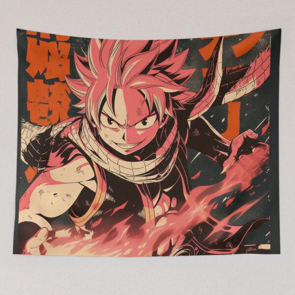 Item preview, Natsu Distressed Poster  designed and sold by AnimeArsenalPrints.