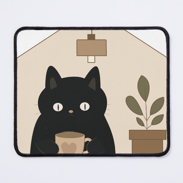 Item preview, Black Cat and Coffee Cute Minimalist Vector Collection Set designed and sold by TatinkaArtskill.