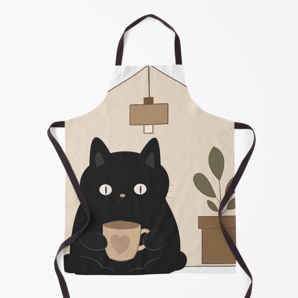 Item preview, Black Cat and Coffee Cute Minimalist Vector Collection Set designed and sold by TatinkaArtskill.