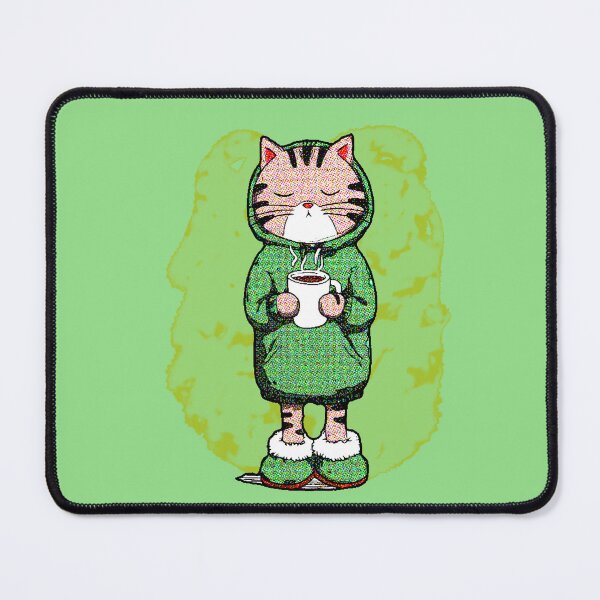 Item preview, Kawaii Cat with Coffee Cozy Tabby Sweatshirt designed and sold by AstronautMerch.