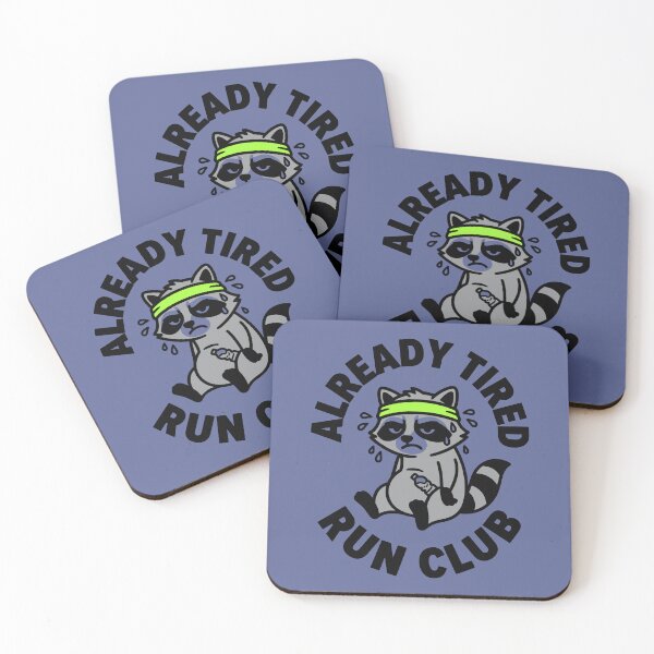 Item preview, Already Tired Run Club Funny Raccoon Runner designed and sold by MavtM.