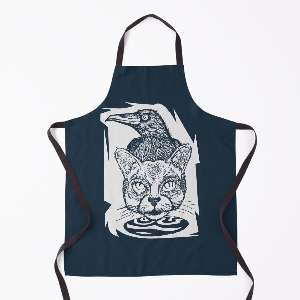 Item preview, Copy of Simple Retro Cat and Crow Art | Vintage Animal Sketch Design designed and sold by Half Mess.