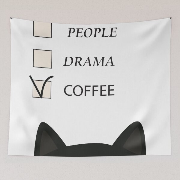 Item preview, Black Cat and Coffee Cute Minimalist Vector Collection Set designed and sold by TatinkaArtskill.