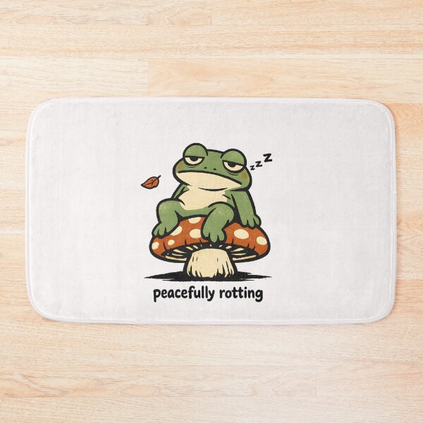 Item preview, Frog Cottagecore - Peacefully Rotting | Cozy Meme designed and sold by BeanToePets.