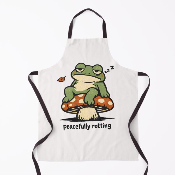 Item preview, Frog Cottagecore - Peacefully Rotting | Cozy Meme designed and sold by BeanToePets.